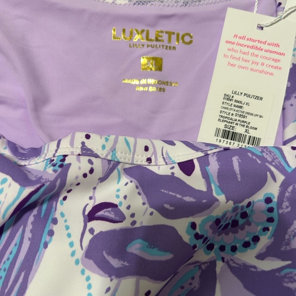 NWT Lilly Pulitzer Purple Athletic Dress Size XL - Picture 6 of 6